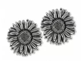 Aster Cufflinks Jewelry Sterling Silver Handmade Flower Cufflinks AST2-CL