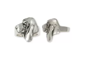 Basset Hound Ring Jewelry Sterling Silver Handmade Dog Ring BAS7-R