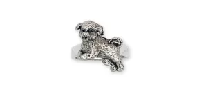 Bichon Frise Ring Jewelry Sterling Silver Handmade Dog Ring BF2-R