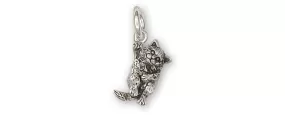 Cat Jewelry Sterling Silver Handmade Cat Charm  CT601X-C