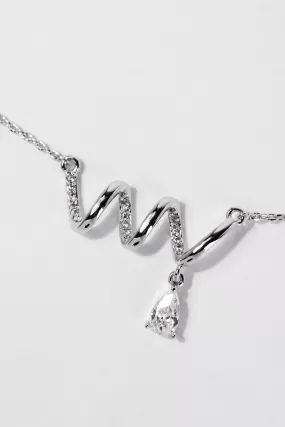 Esme Swirl CZ Dangle Necklace