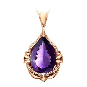 Pear Shaped Bizuteria Amethyst Necklace